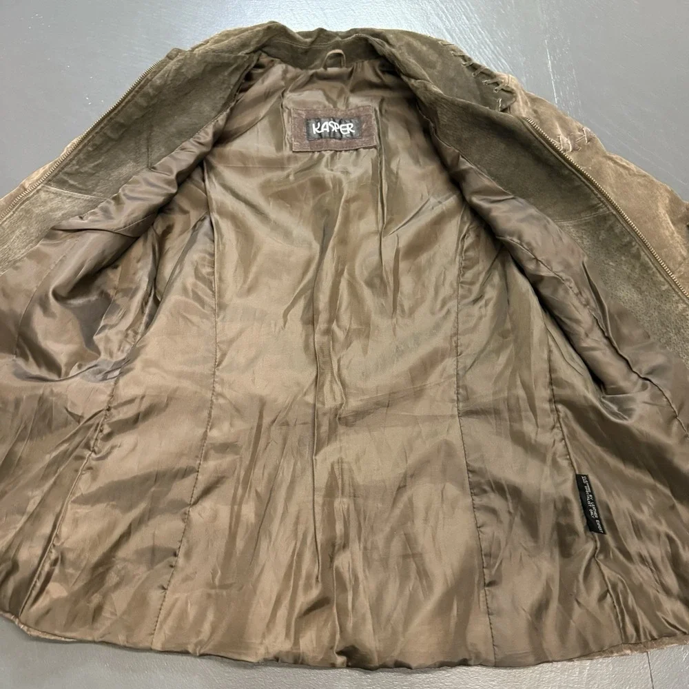 Kasper Women's  Leather Jacket Size Small Cottagecore‎ Hippie Boho